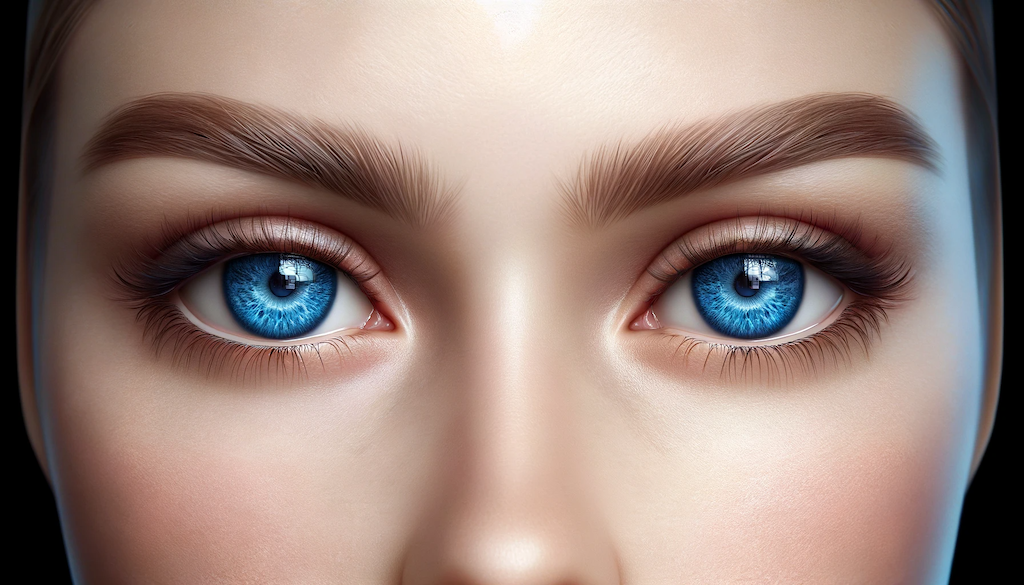 AI generated image of blue eyes